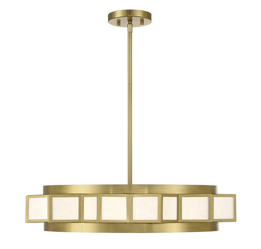 Savoy House 1-3167-4-322 Four Light Chandelier, Warm Brass