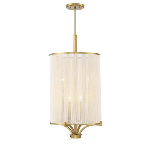 Savoy House 1-7750-4-322 Four Light Chandelier, Warm Brass