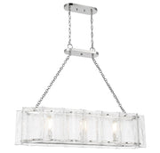Savoy House 1-8203-3-109 Three Light Linear Chandelier, Polished Nickel