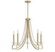 Savoy House 1-8803-5-322 Five Light Chandelier, Warm Brass