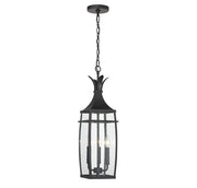 Savoy House 5-763-BK Three Light Outdoor Hanging Lantern, Matte Black