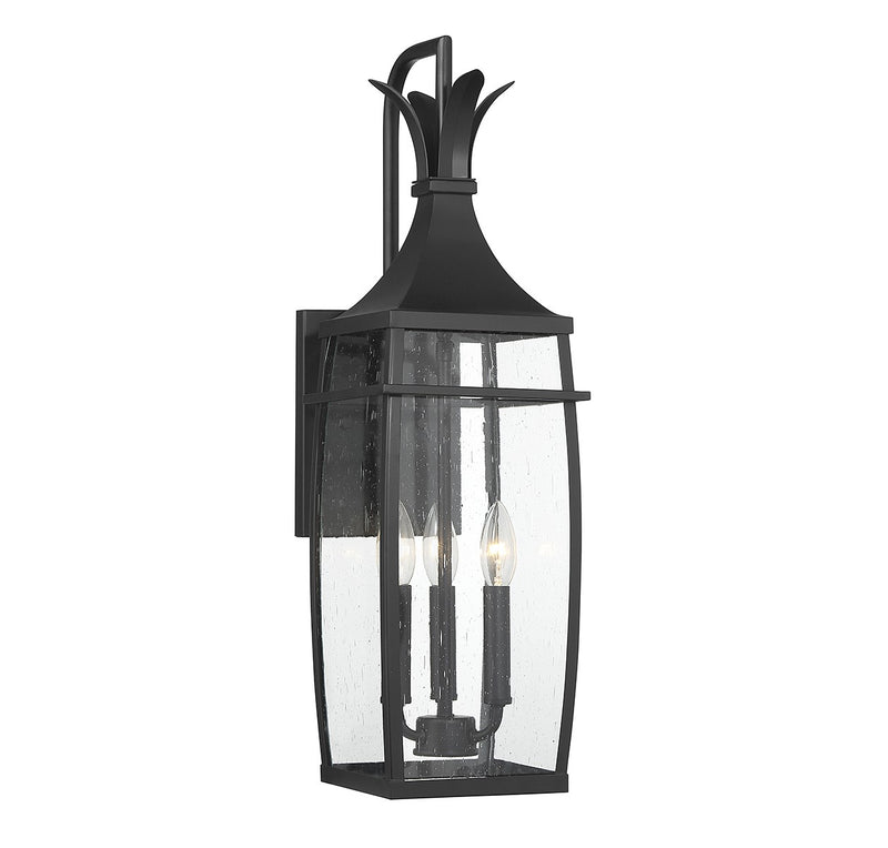 Savoy House 5-765-BK Three Light Outdoor Wall Lantern, Matte Black