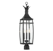 Savoy House 5-769-BK Three Light Outdoor Post Lantern, Matte Black