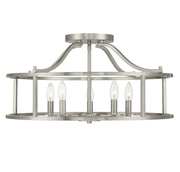 Savoy House 6-1679-5-SN Five Light Semi Flush Mount, Satin Nickel
