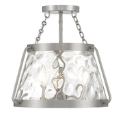 Savoy House 6-1802-3-SN Three Light Semi-Flush Mount, Satin Nickel