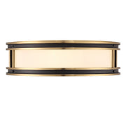 Savoy House 6-1822-4-143 Four Light Flush Mount, Matte Black w/Warm Brass