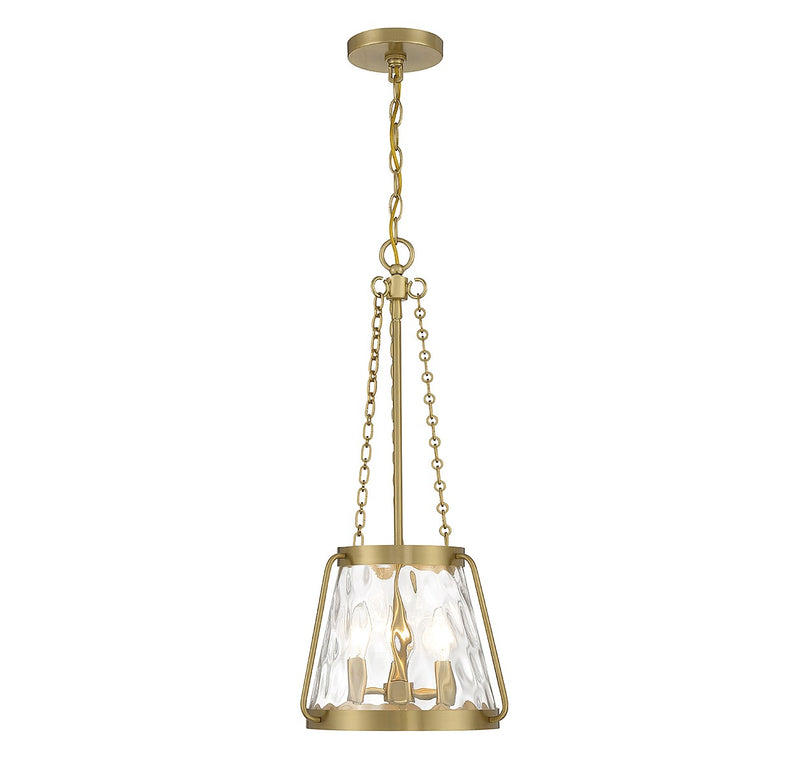 Savoy House 7-1803-3-322 Three Light Pendant, Warm Brass
