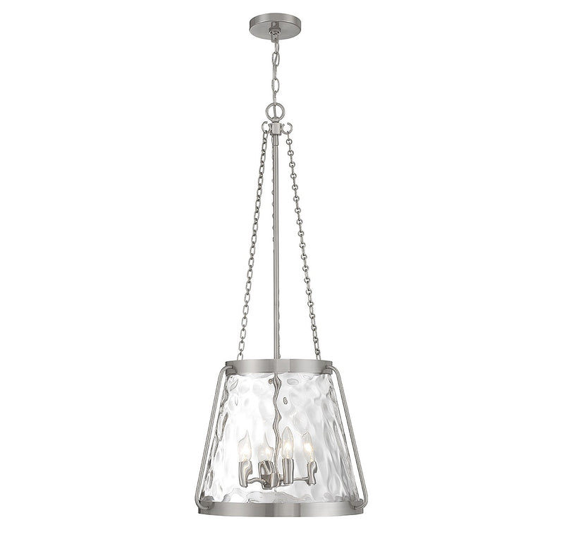 Savoy House 7-1804-4-SN Four Light Pendant, Satin Nickel