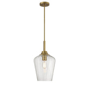 Savoy House 7-3390-1-322 One Light Pendant, Warm Brass