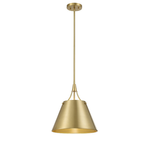 Savoy House 7-4499-1-322 One Light Pendant, Warm Brass