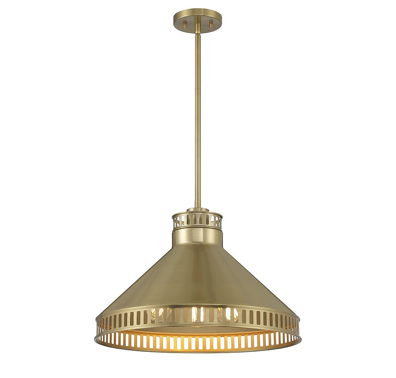 Savoy House 7-8801-3-322 Three Light Pendant, Warm Brass