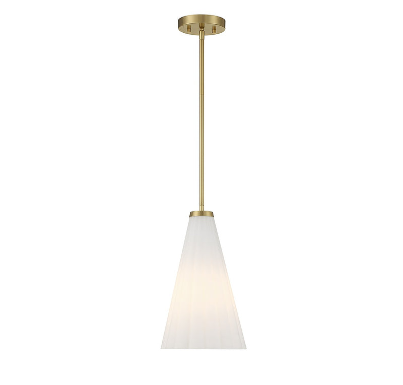 Savoy House 7-8840-1-322 One Light Pendant, Warm Brass