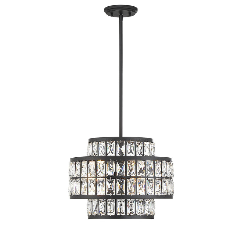 Savoy House 7-9044-3-89 Three Light Pendant, Matte Black