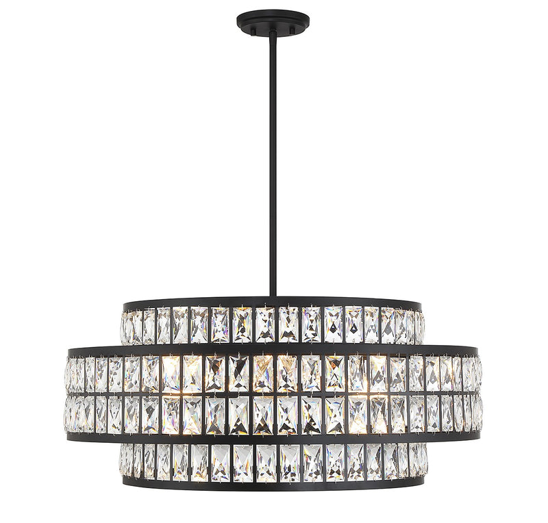 Savoy House 7-9048-6-89 Six Light Pendant, Matte Black