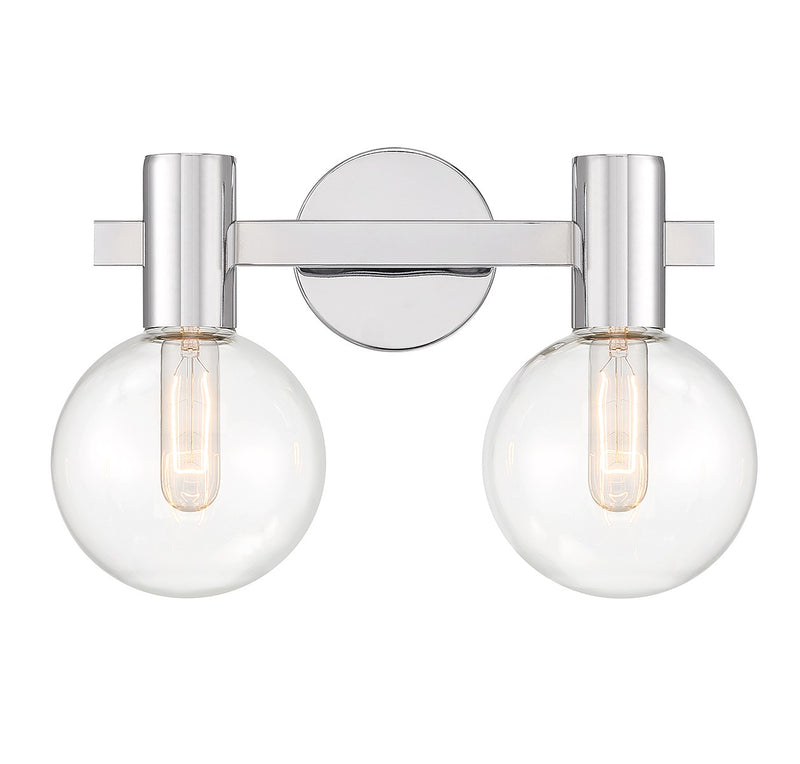 Savoy House 8-3076-2-11 Two Light Bathroom Vanity, Chrome