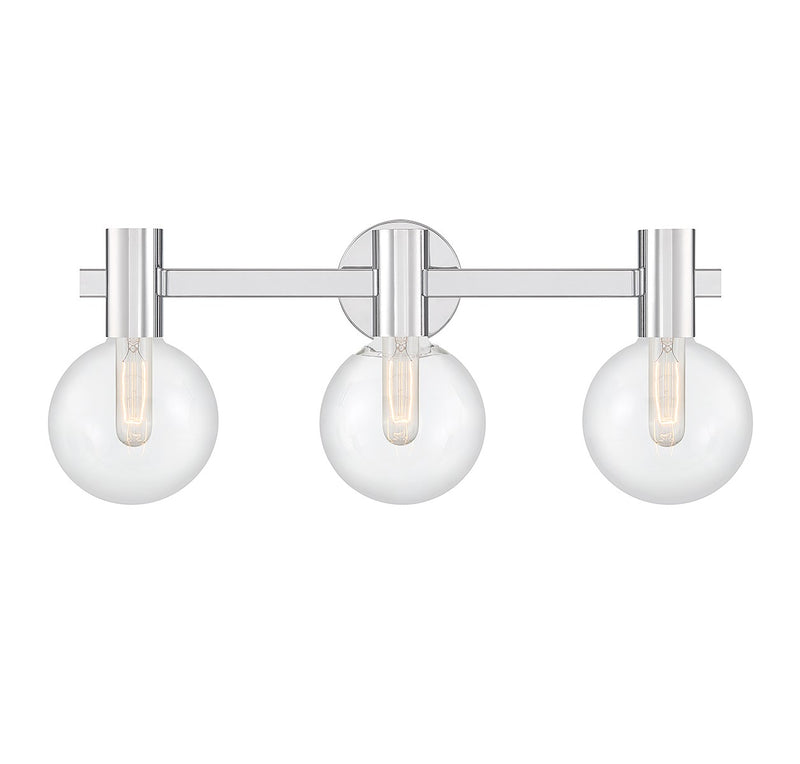 Savoy House 8-3076-3-11 Three Light Bathroom Vanity, Chrome