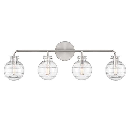 Savoy House 8-4300-4-SN Four Light Bathroom Vanity, Satin Nickel