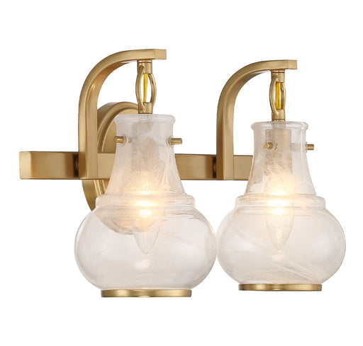 Savoy House 8-4417-2-322 Two Light Bathroom Vanity, Warm Brass (2)