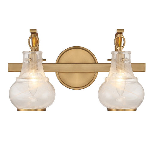 Savoy House 8-4417-2-322 Two Light Bathroom Vanity, Warm Brass
