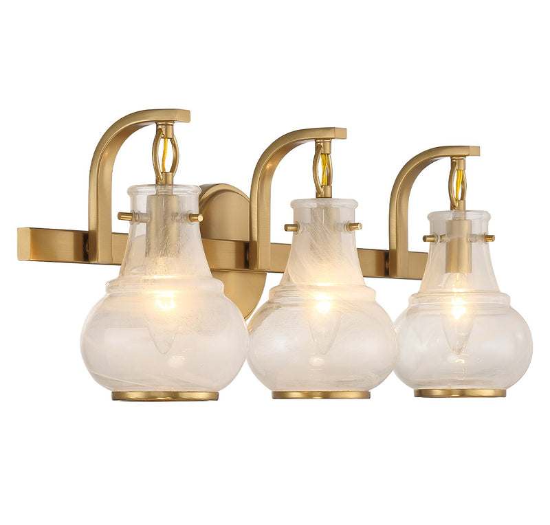 Savoy House 8-4417-3-322 Three Light Bathroom Vanity, Warm Brass (2)