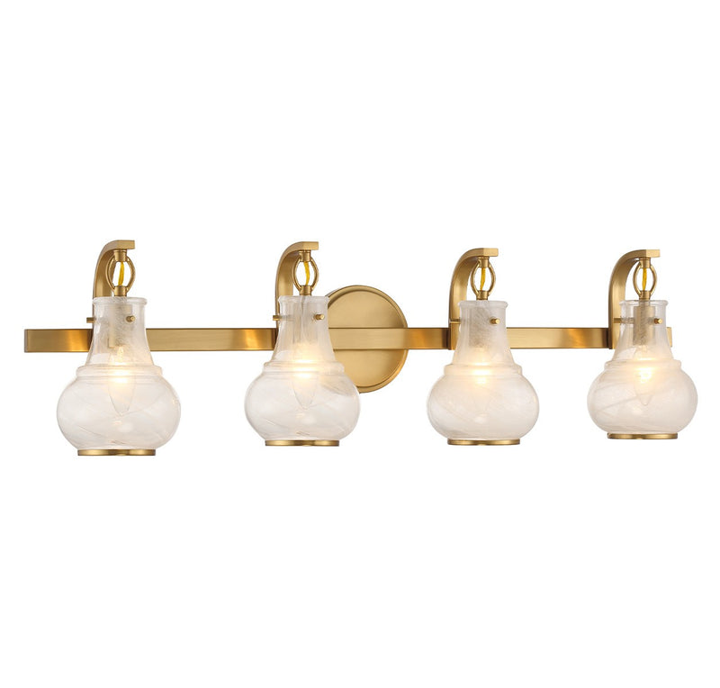 Savoy House 8-4417-4-322 Four Light Bathroom Vanity, Warm Brass (4)