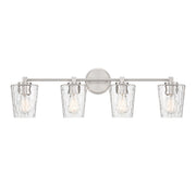 Savoy House 8-5606-4-SN Four Light Bathroom Vanity, Satin Nickel