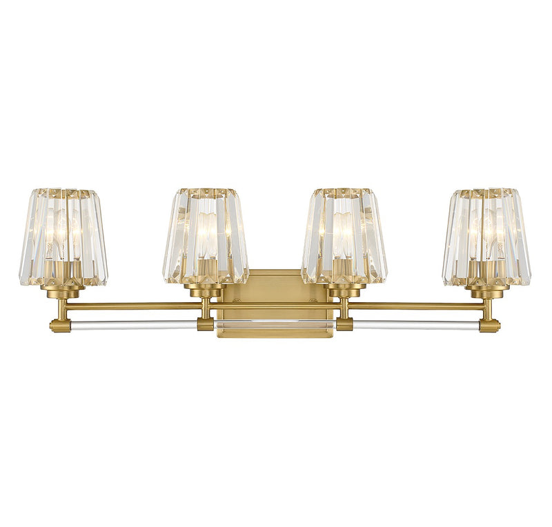 Savoy House 8-6001-4-322 Four Light Bathroom Vanity, Warm Brass