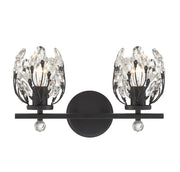 Savoy House 8-6601-2-BK Two Light Bathroom Vanity, Matte Black