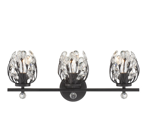 Savoy House 8-6601-3-BK Three Light Bathroom Vanity, Matte Black