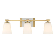 Savoy House 8-6901-3-322 Three Light Bathroom Vanity, Warm Brass