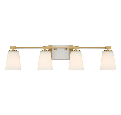 Savoy House 8-6901-4-322 Four Light Bathroom Vanity, Warm Brass
