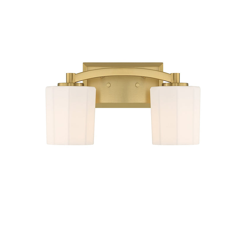 Savoy House 8-7710-2-322 Two Light Bathroom Vanity, Warm Brass