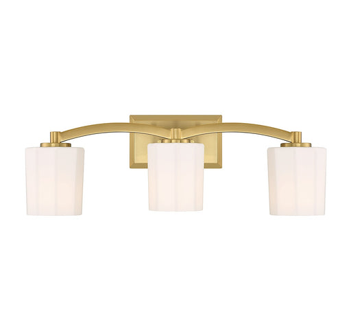 Savoy House 8-7710-3-322 Three Light Bathroom Vanity, Warm Brass