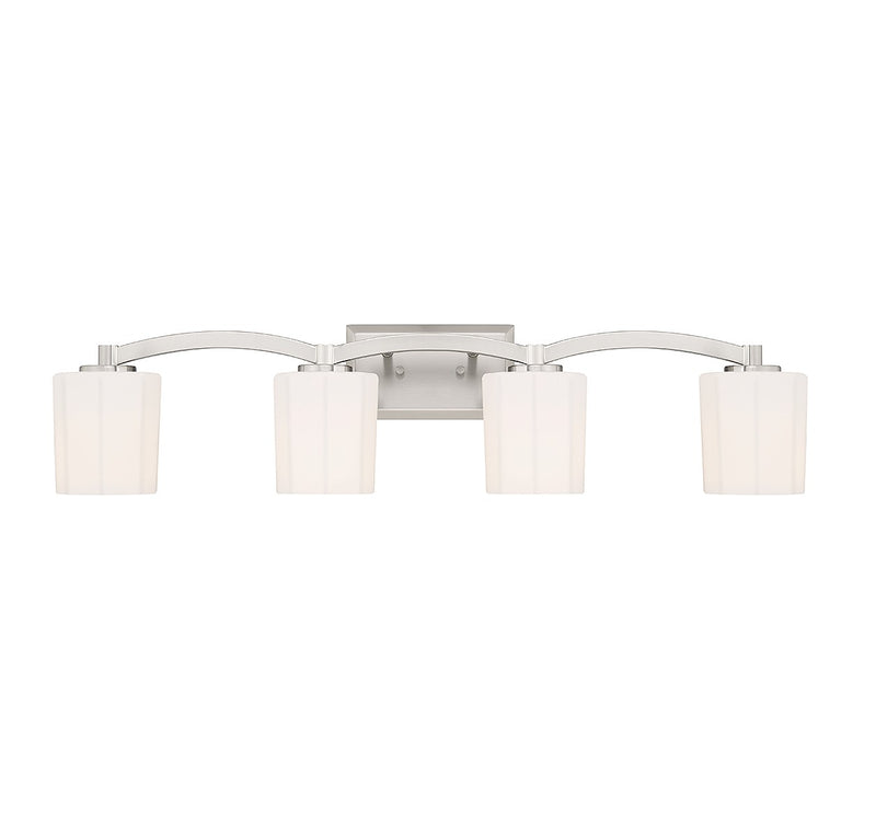 Savoy House 8-7710-4-SN Four Light Bathroom Vanity, Satin Nickel