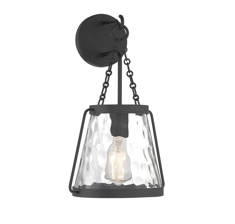 Savoy House 9-1801-1-89 One Light Wall Sconce, Matte Black