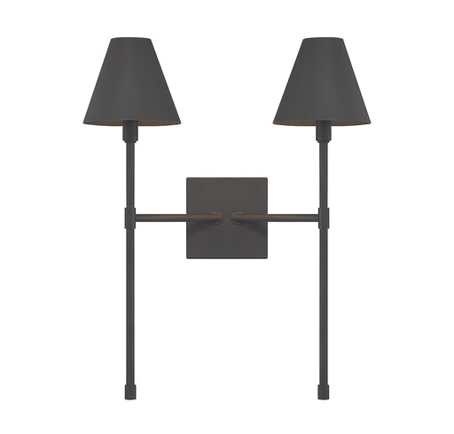 Savoy House 9-5202-2-89 Two Light Wall Sconce, Matte Black