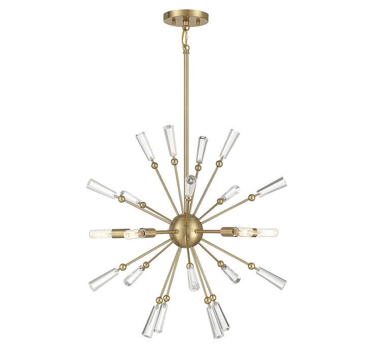 Shoppers Lighting SH7028NB Maria Five Light Pendant, Natural Brass Main Image.jpg