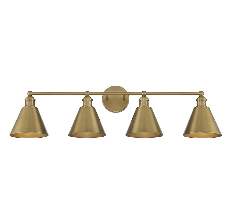 Shoppers Lighting SH80065NB Juliette Four Light Bathroom Vanity Light, Natural Brass Main Image.jpg