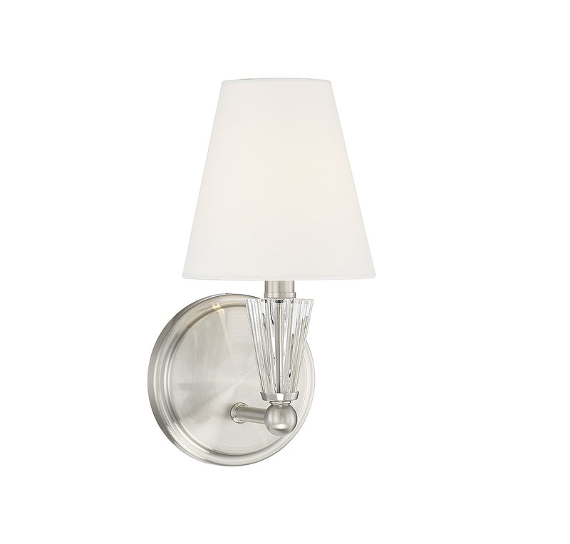 Shoppers Lighting SH90102BN Remi One Light Wall Sconce, Brushed Nickel Main Image.jpg