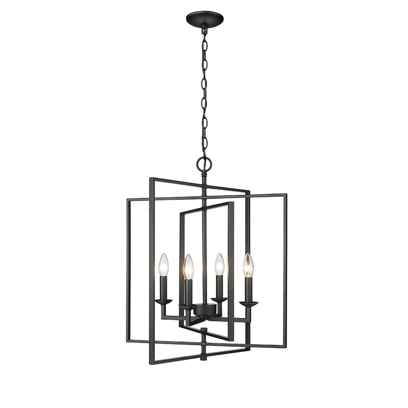 Millennium 3231-MB Nellis Four Light Pendant, Matte Black Main Image.jpg