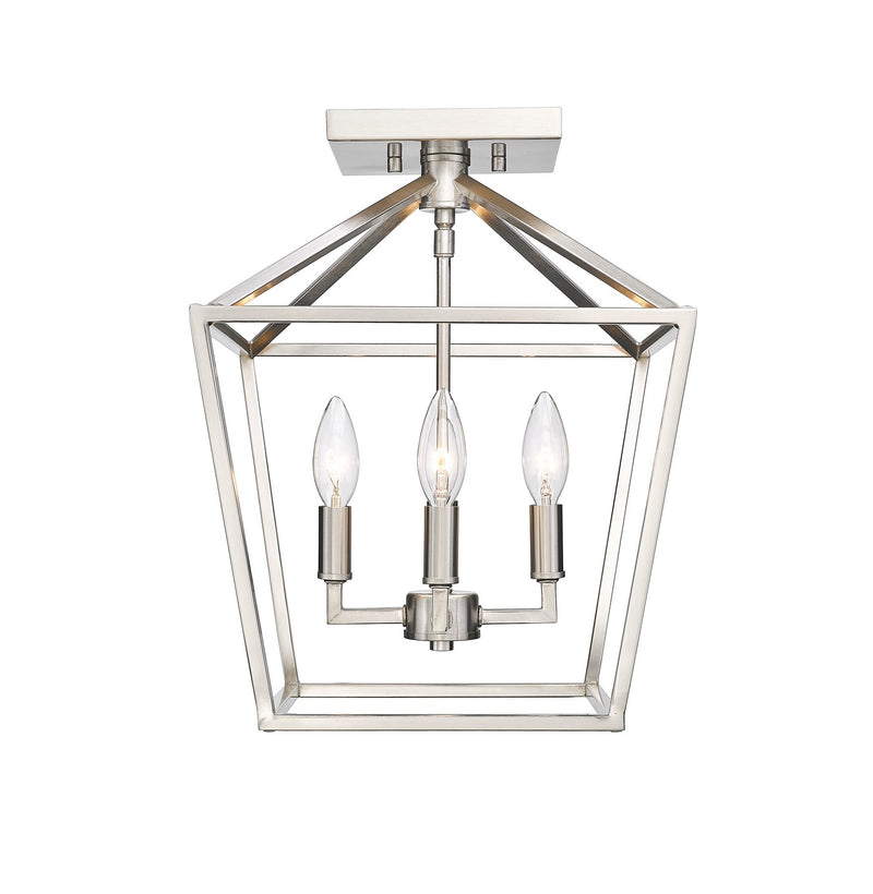 Millennium 3334-SN Four Light Semi Flush Mount, Satin Nickel Main Image.jpg