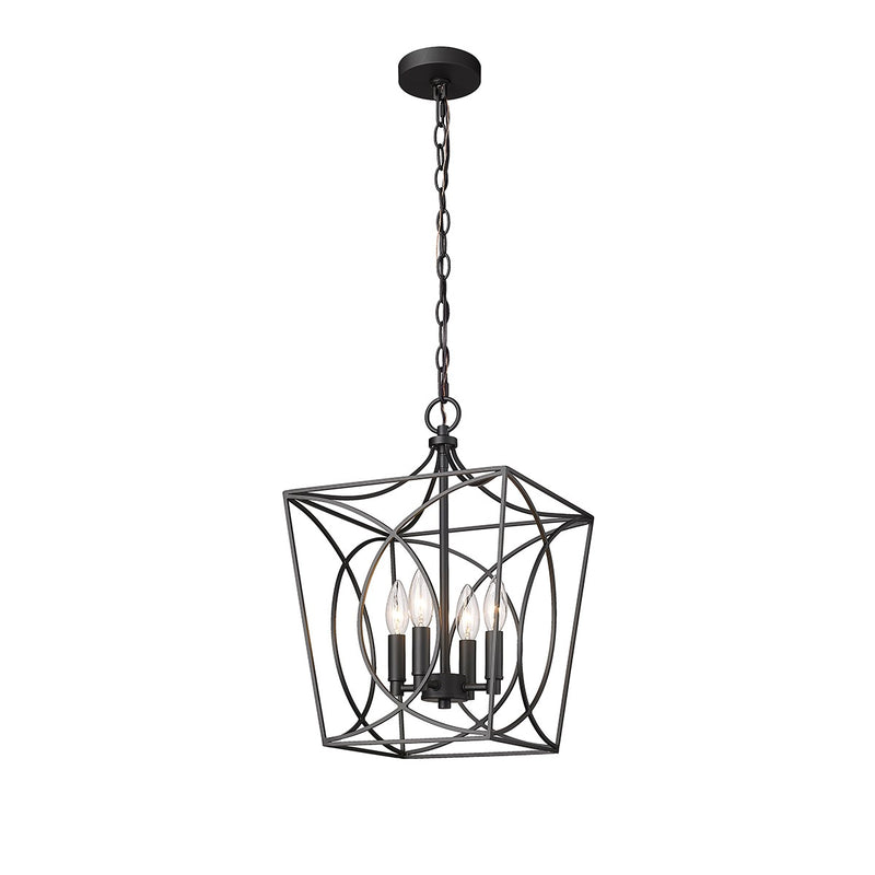 Millennium 4001-MB Tracy Four Light Pendant, Matte Black Main Image.jpg