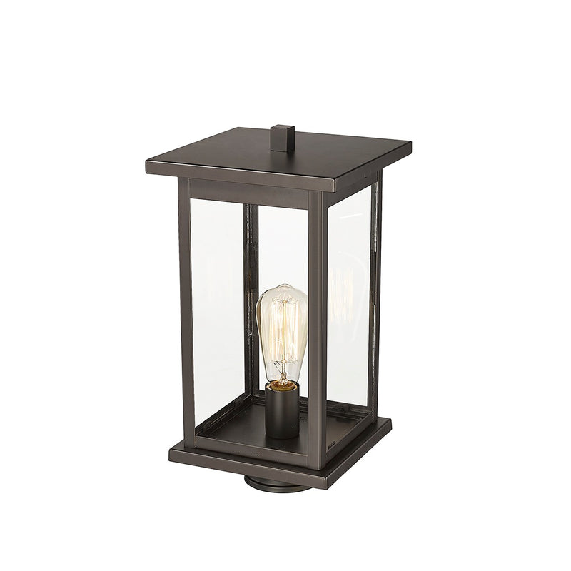Millennium 4124-PBZ Bowton One Light Outdoor Post Lantern, Powder Coat Bronze Main Image.jpg