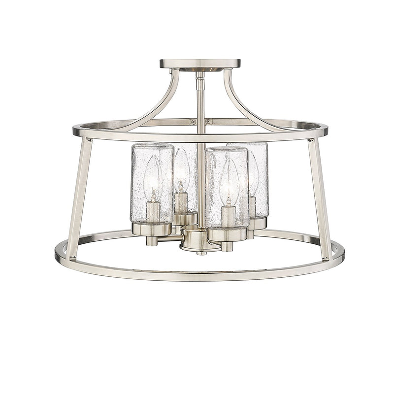 Millennium 4184-BN Errol Four Light Semi Flush Mount, Brushed Nickel Main Image.jpg