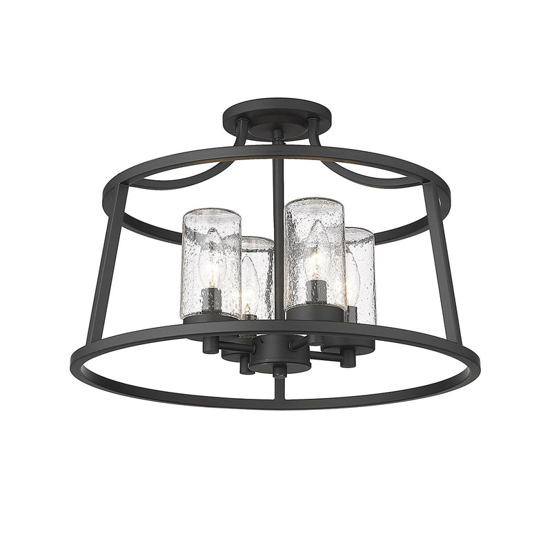 Millennium 4184-MB Errol Four Light Semi Flush Mount, Matte Black Main Image.jpg