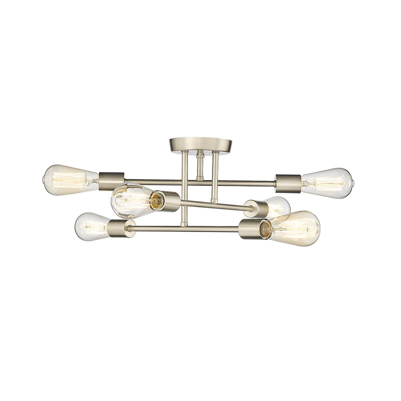 Millennium 4256-MG Decco Six Light Semi Flush Mount, Modern Gold Main Image.jpg