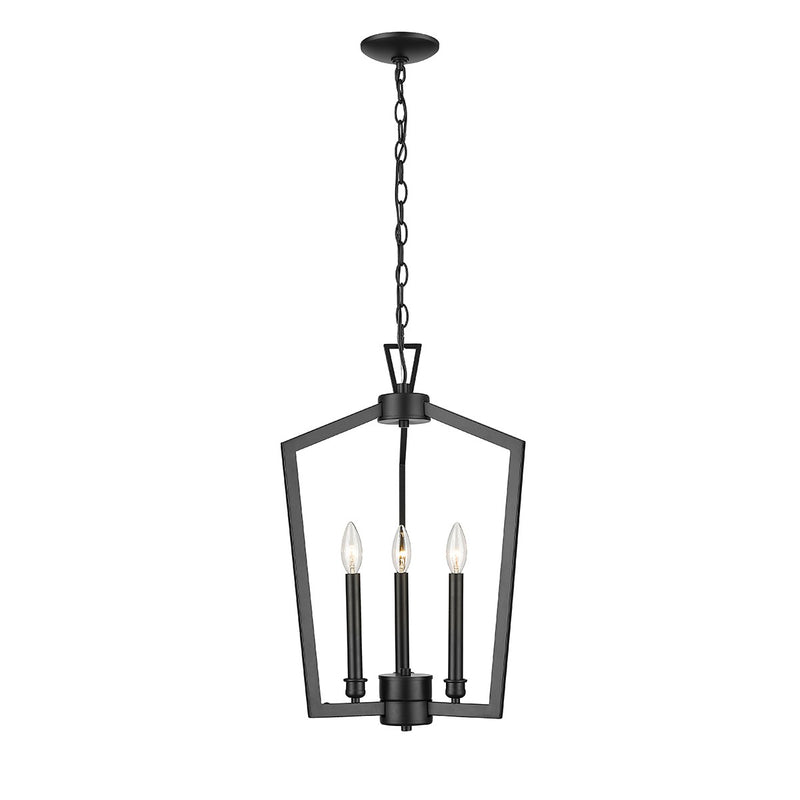 Millennium 4523-MB Lizabeth Three Light Pendant, Matte Black Main Image.jpg