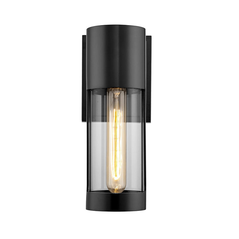 Millennium 8211-PBK Hester One Light Outdoor Wall Sconce, Powder Coat Black Main Image.jpg