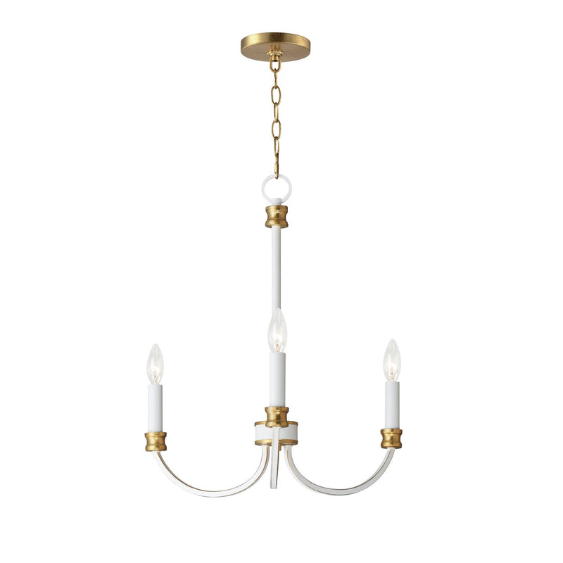 Maxim 11373WWTGL Charlton Three Light Chandelier, Weathered White/Gold Leaf Main Image.jpg