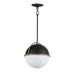 Maxim 12412SWBKWBR Duke One Light Pendant, Black/Weathered Brass Main Image.jpg